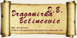 Dragomirka Belinčević vizit kartica
